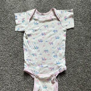 VintageGerber Pink and Blue One Piece Bodysuit Soft Cotton
